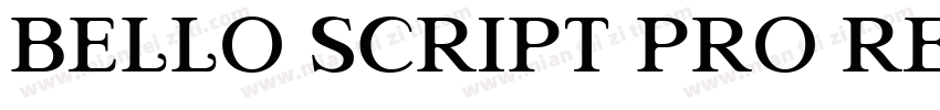 Bello Script Pro Regular字体转换